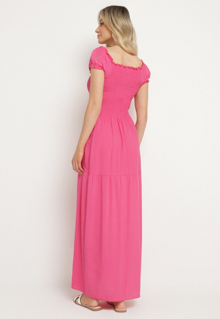 j&x Rochie roz din viscoză stil spaniol cu top drapé Jenanira