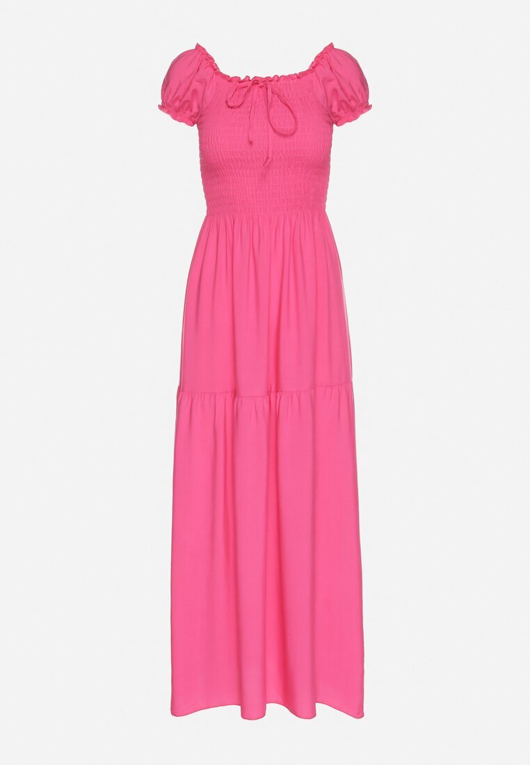j&x Rochie roz din viscoză stil spaniol cu top drapé Jenanira