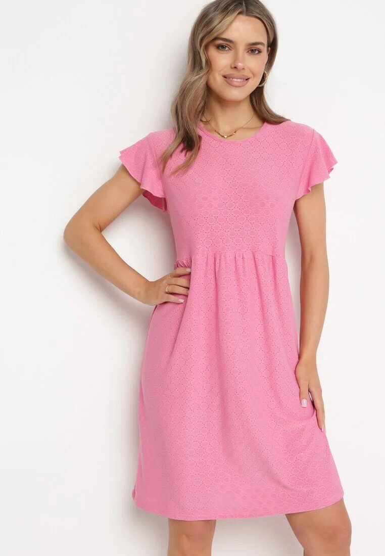 j&x Rochie Roz închis Cloș cu Legătură la Spate cu Finisaj Ajurat Floranella
