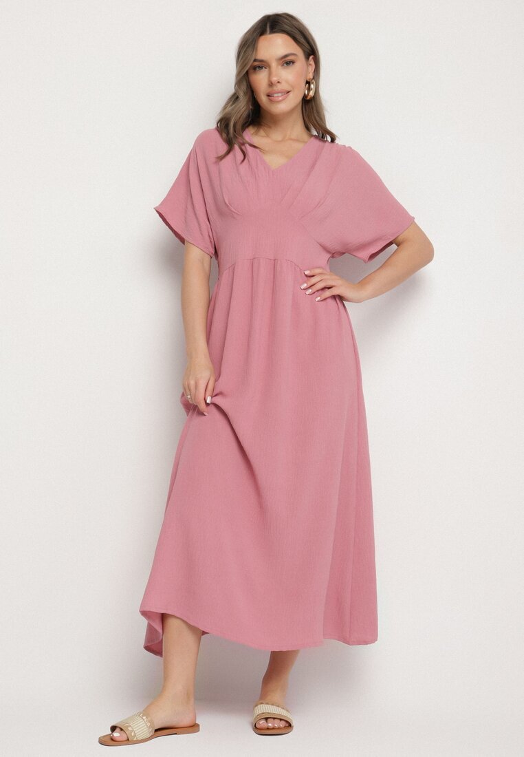 j&x Rochie roz închis cu bumbac și bust în stil liliac Filenia