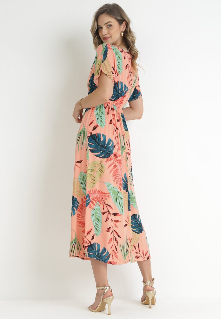 j&x Rochie Roz Maxi din Viscoză cu Imprimeu Floral Jannatta
