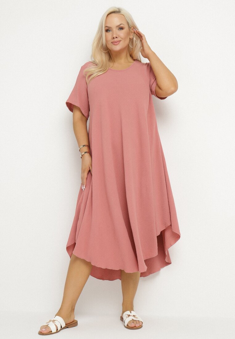 j&x Rochie Roză Evazată din Bumbac Elzedia