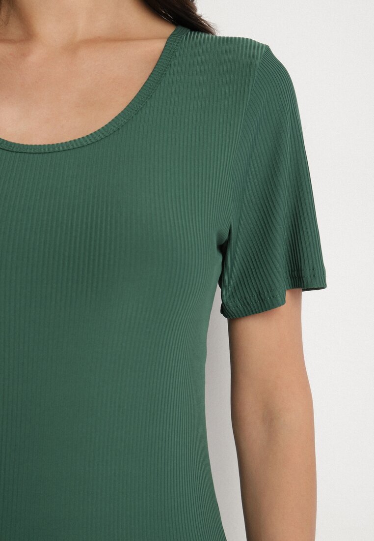 j&x Rochie Verde Casual din Bumbac Lumelisse