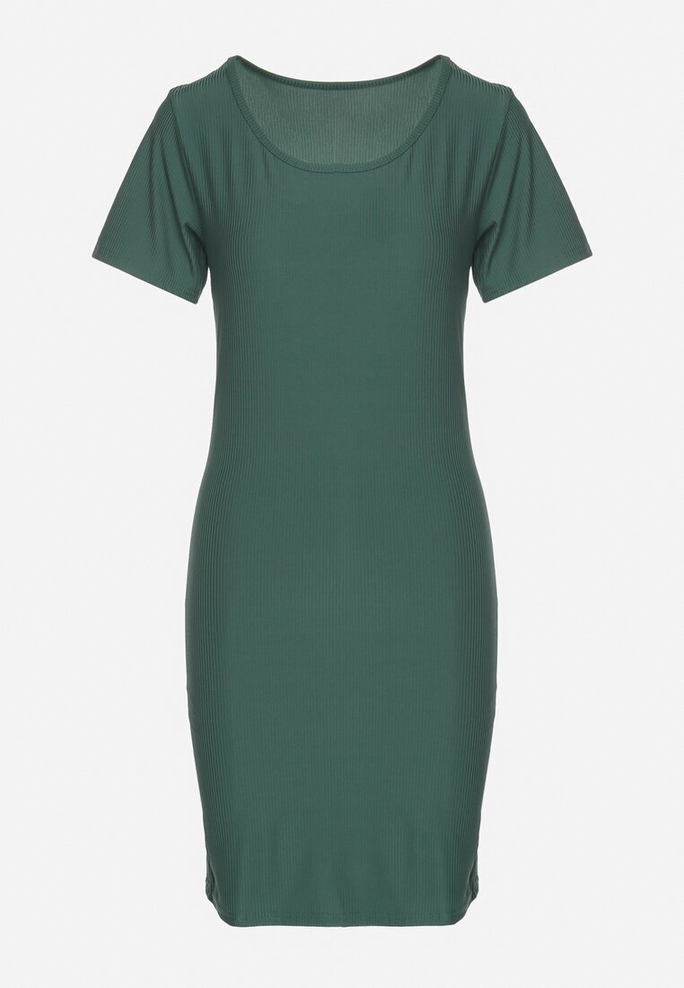 j&x Rochie Verde Casual din Bumbac Lumelisse