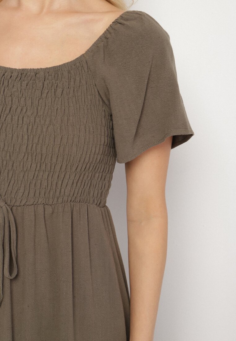 j&x Rochie verde închis cu Vâscoză In și Top elastic Ellisena