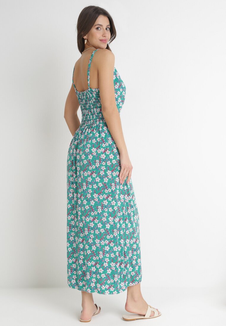 j&x Rochie Verde Maxi cu bretele reglabile și elastic subțire în talie Abgale