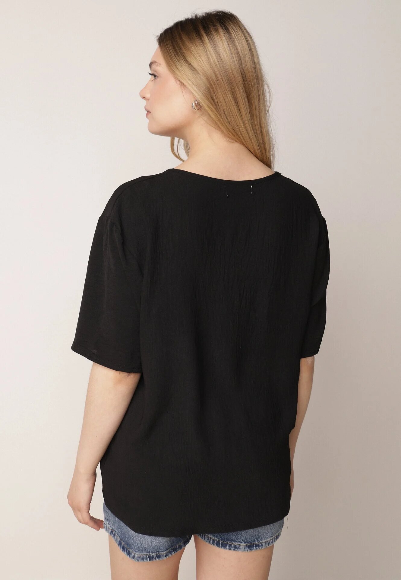j&x T-shirt Negru