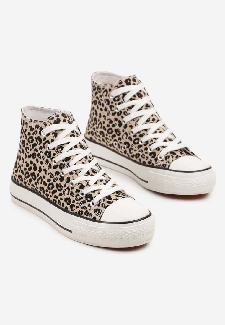 joalice paris Adidași leopard peste gleznă decorați cu imprimeu în relief Jollevia