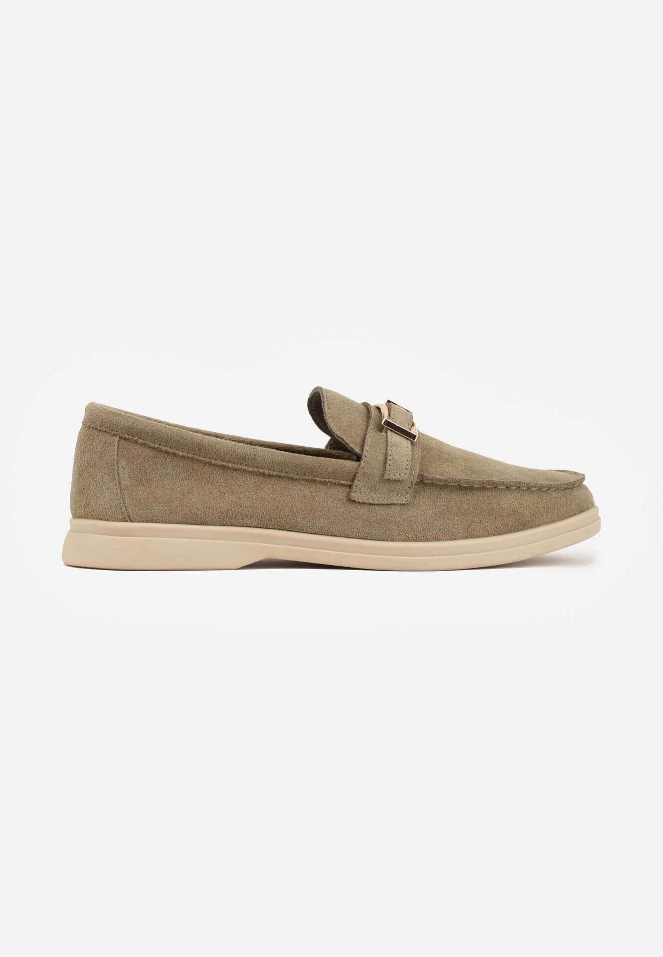 joalice paris Mocasini Verzi cu Ornament Dreptunghiular Metalic Aeleorane