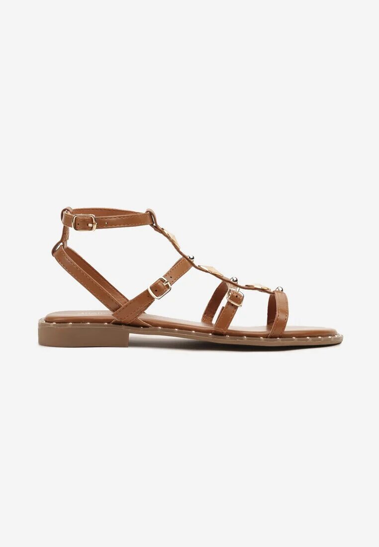 joalice paris Sandale Maro Gladiator cu Aplicații Metalice și Catarame Nimiellae