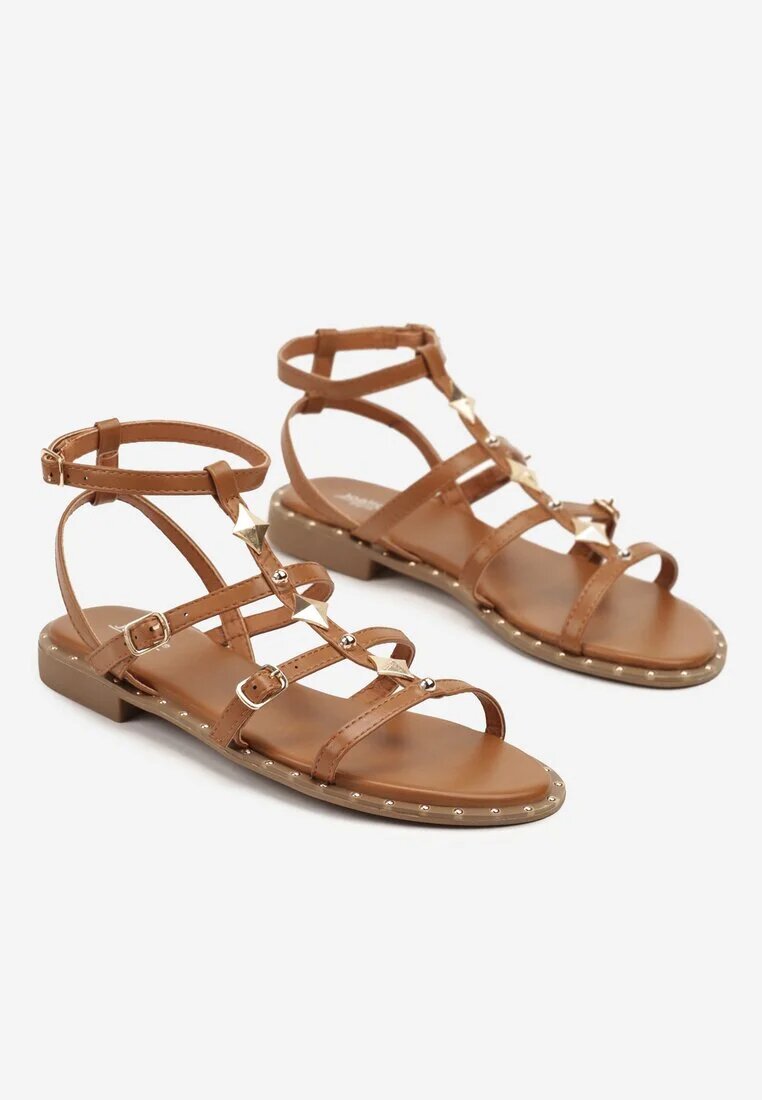joalice paris Sandale Maro Gladiator cu Aplicații Metalice și Catarame Nimiellae