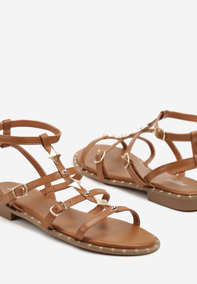 joalice paris Sandale Maro Gladiator cu Aplicații Metalice și Catarame Nimiellae