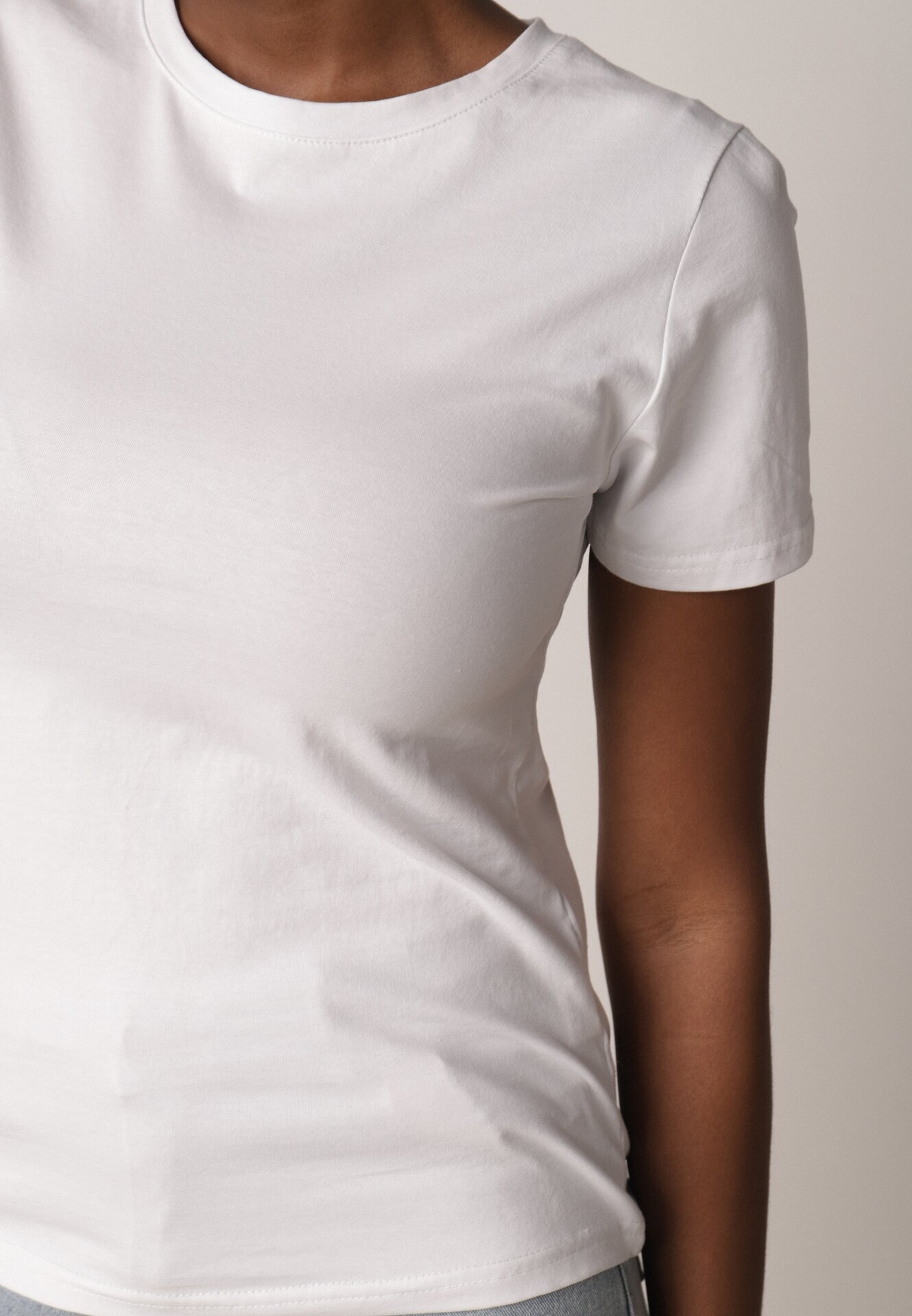 jstyle Tricou Alb de bumbac în Stil Clasic Nedila