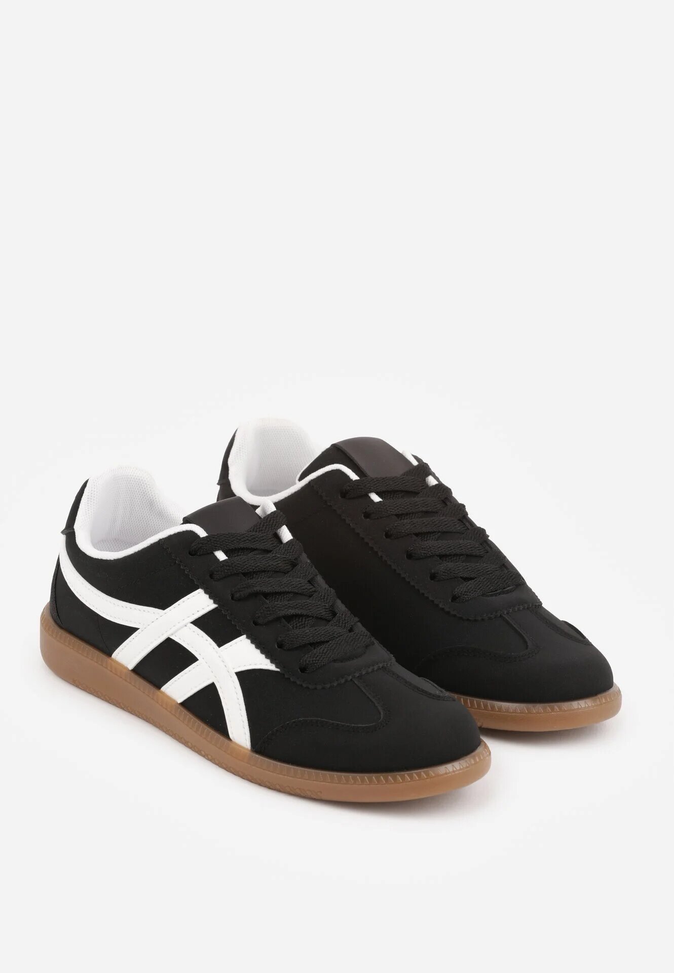 jumelle Adidași Negri pe talpă de cauciuc cu model geometric Sewtila