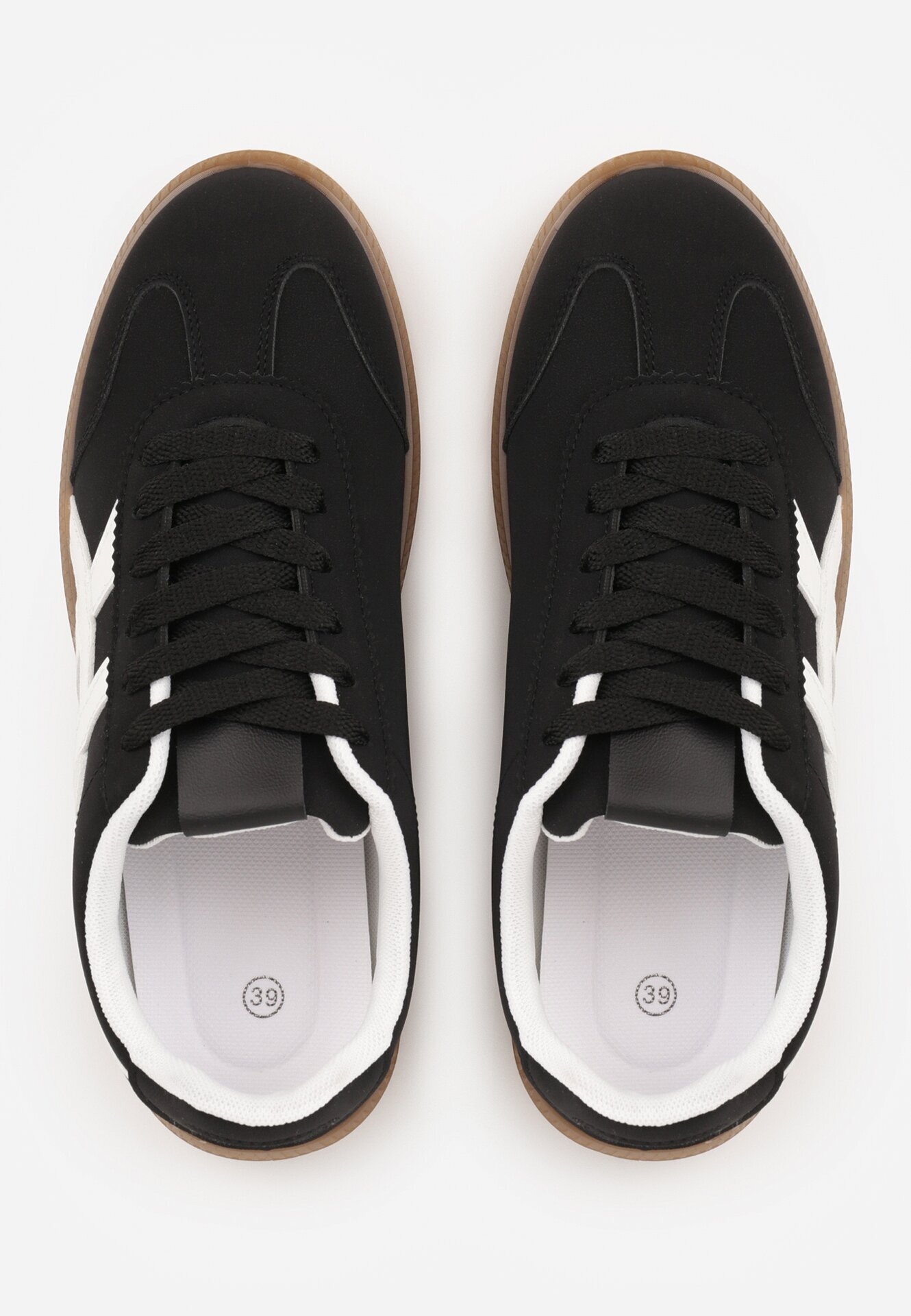 jumelle Adidași Negri pe talpă de cauciuc cu model geometric Sewtila