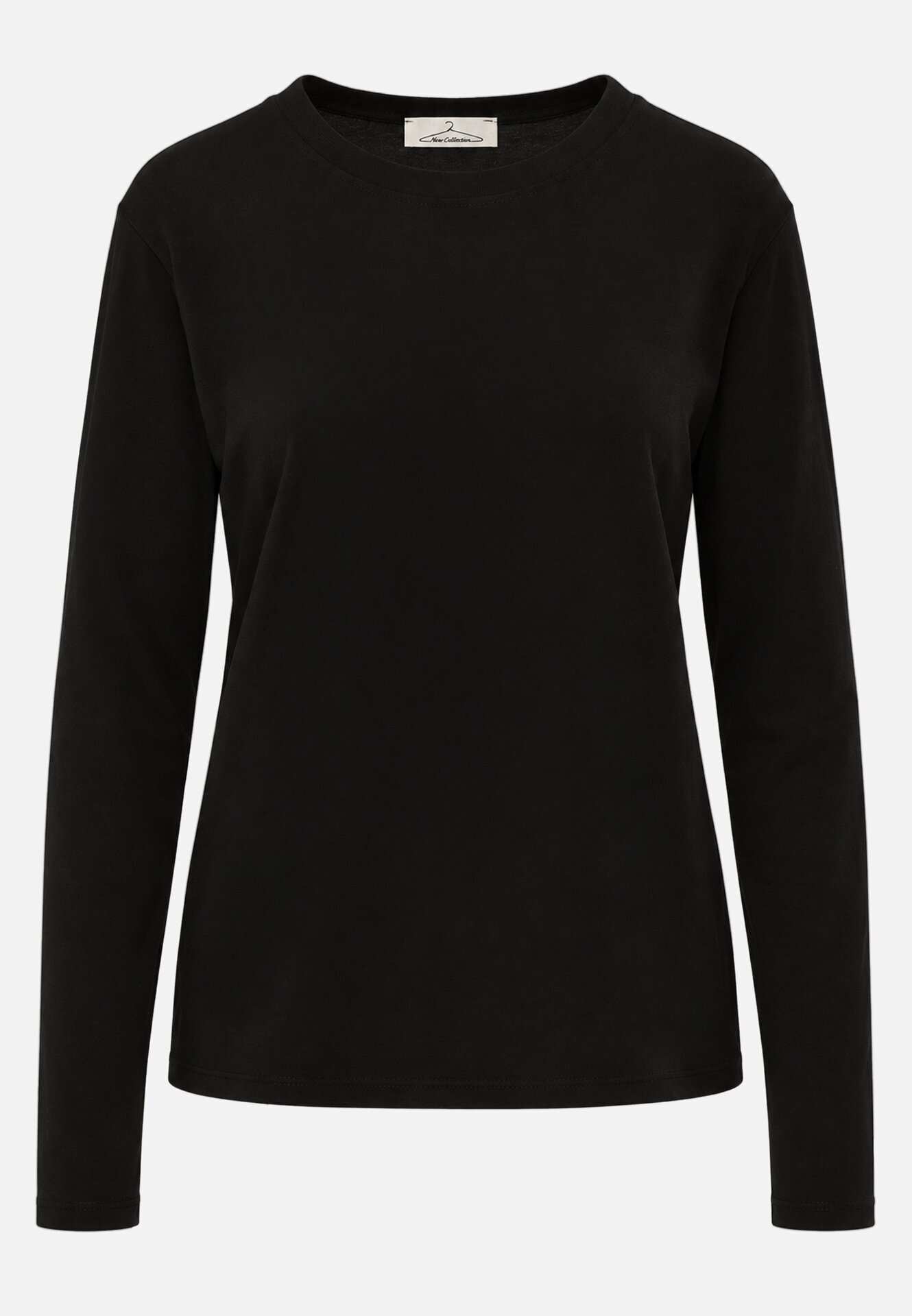 jumelle Bluză clasică cu mânecă lungă din bumbac Yukkio Neagră