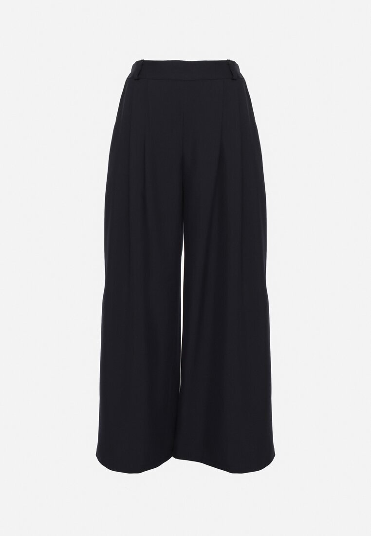 jumelle Pantaloni bleumarin stil Palazzo cu buzunare laterale Adivena