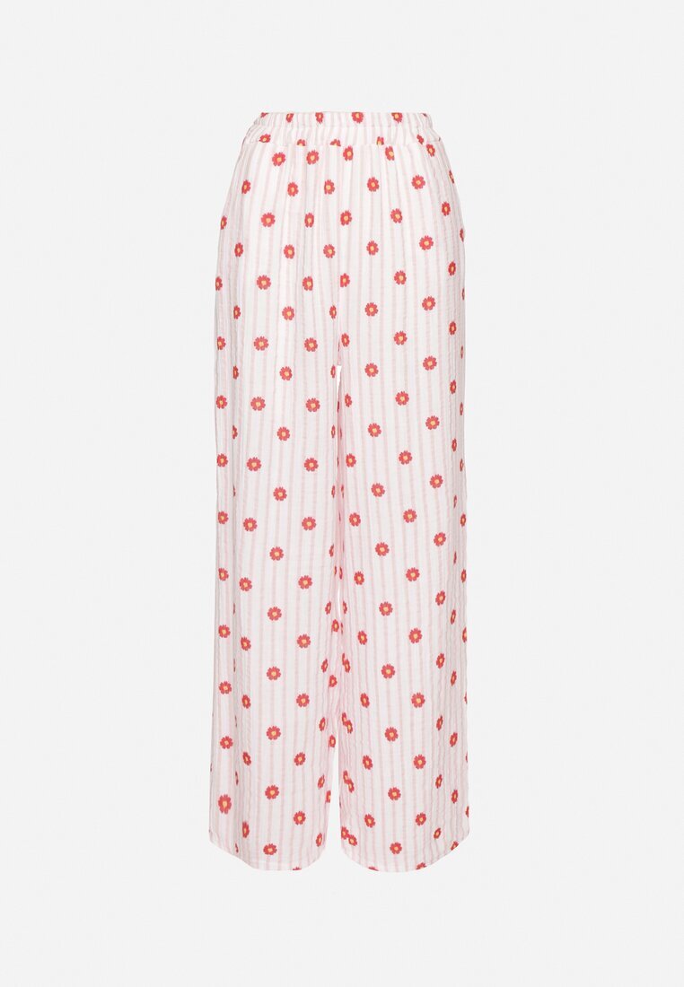 jumelle Pantaloni Roz din bumbac cu croială largă cu elastic în talie Ranoline