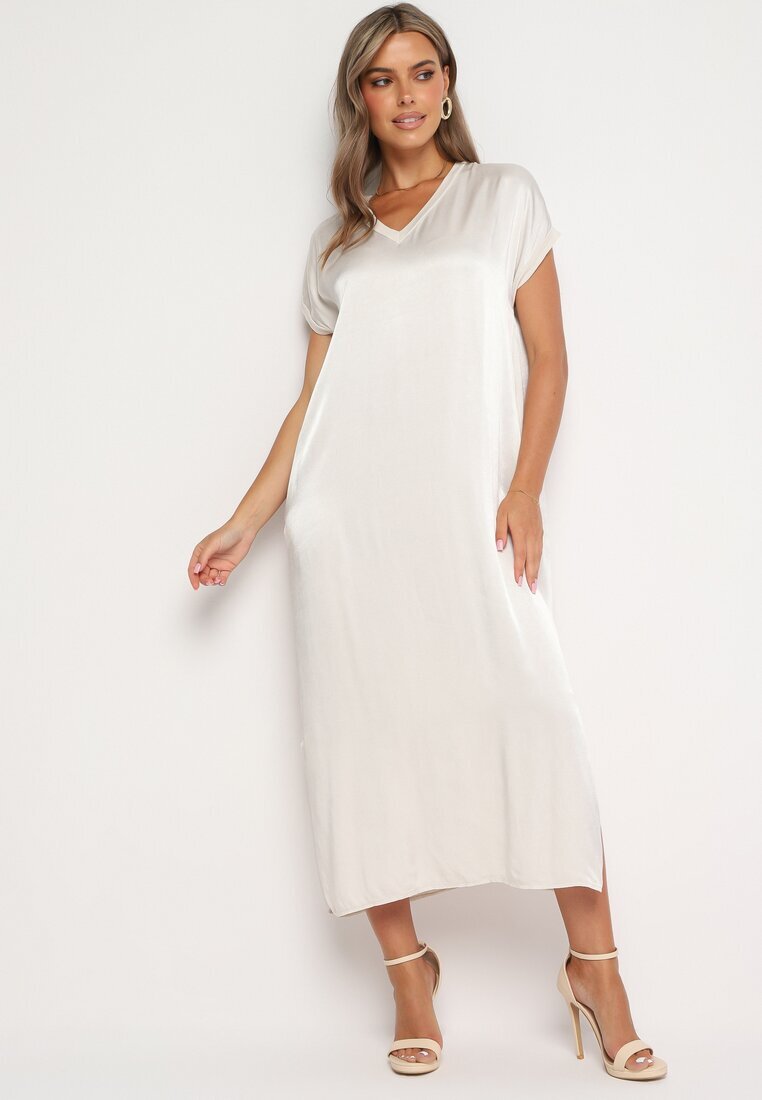 jumelle Rochie Jasnobej din vâscoză cu croială tip cutie Oversize Moratina