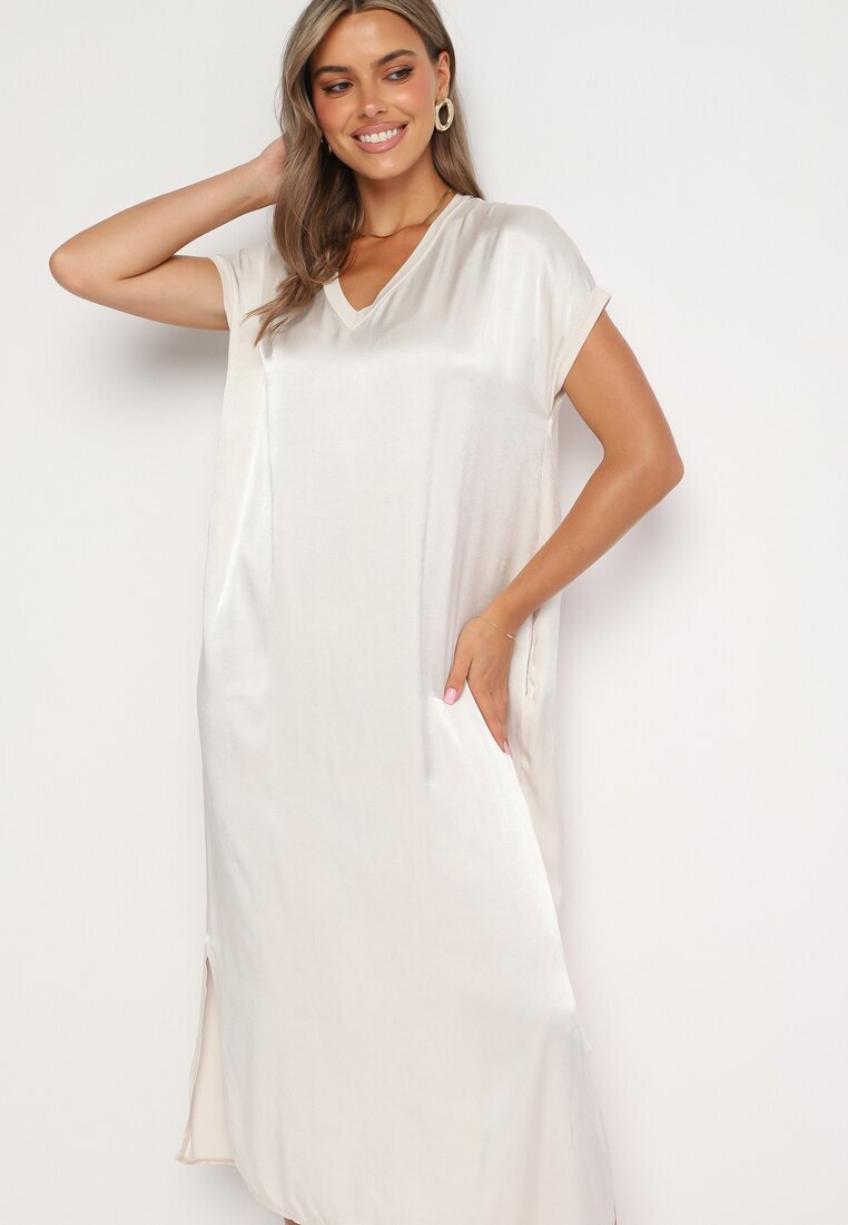 jumelle Rochie Jasnobej din vâscoză cu croială tip cutie Oversize Moratina