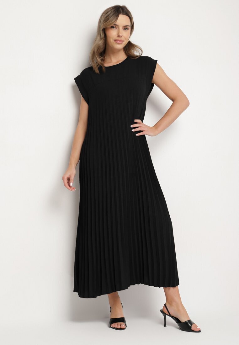 jumelle Rochie Neagră Plisată Mavence