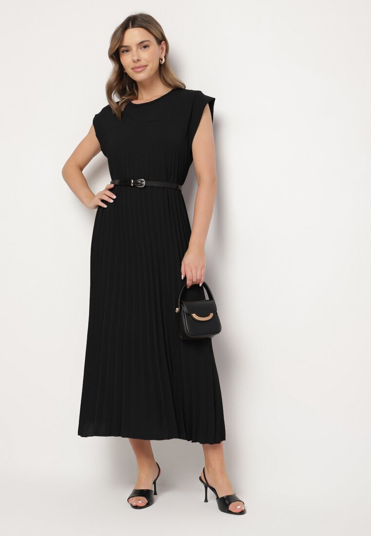 jumelle Rochie Neagră Plisată Mavence