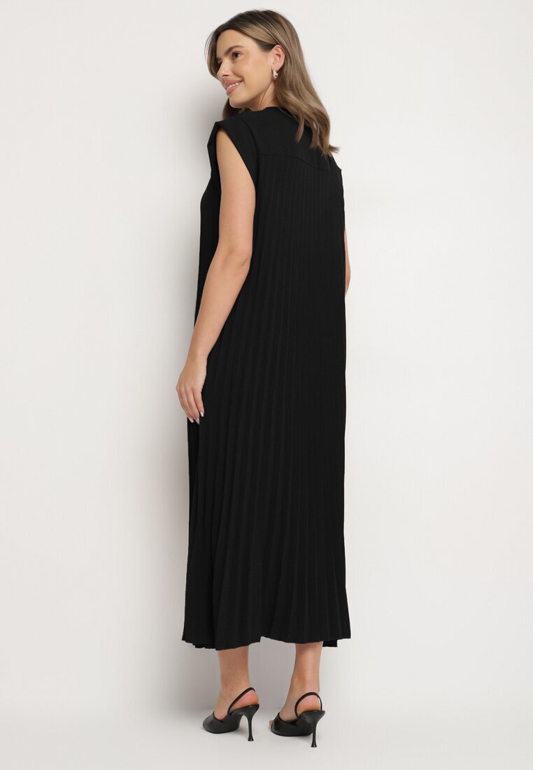 jumelle Rochie Neagră Plisată Mavence