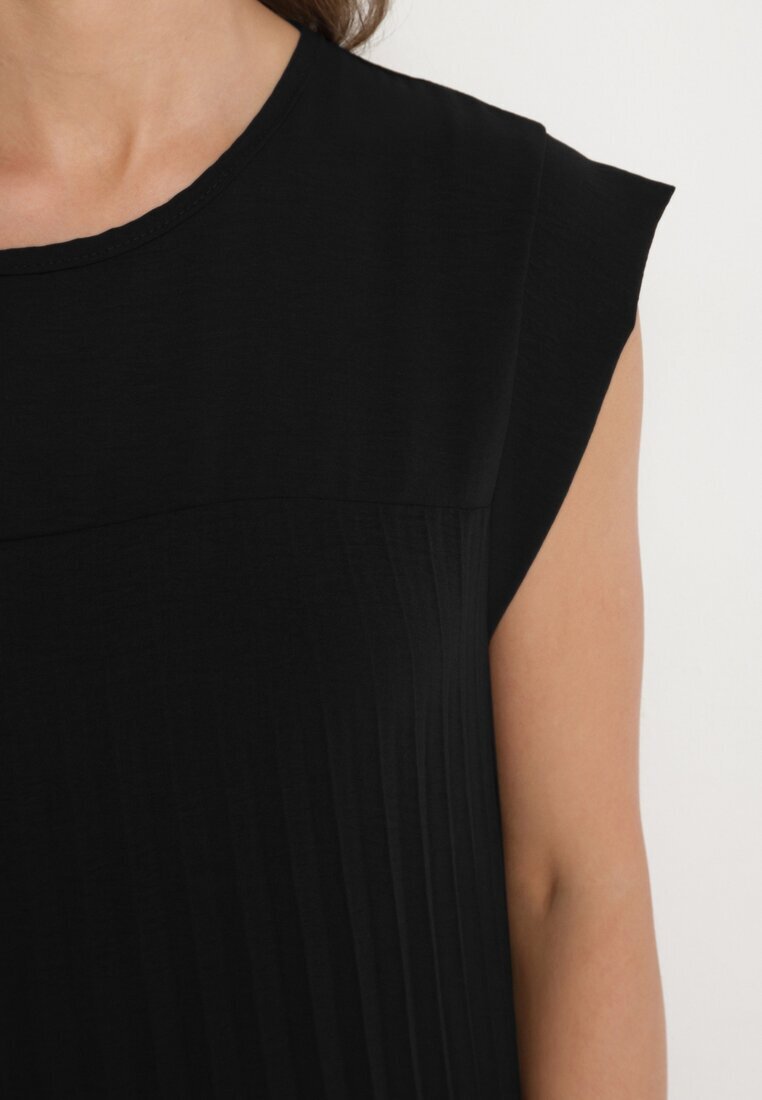 jumelle Rochie Neagră Plisată Mavence