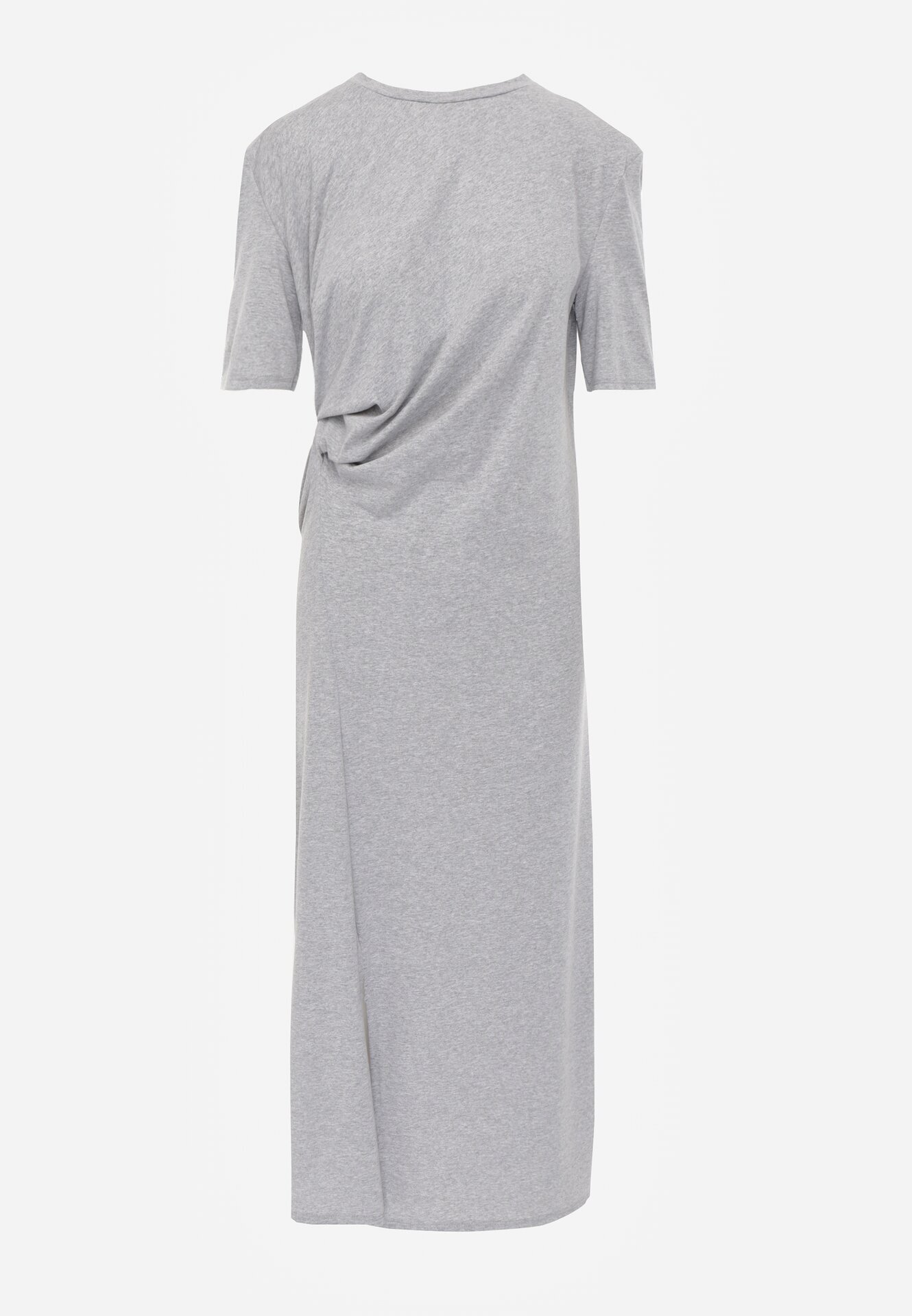 jumelle Rochie T-shirt din bumbac cu fronseu care evidențiază talia Timiore Gri
