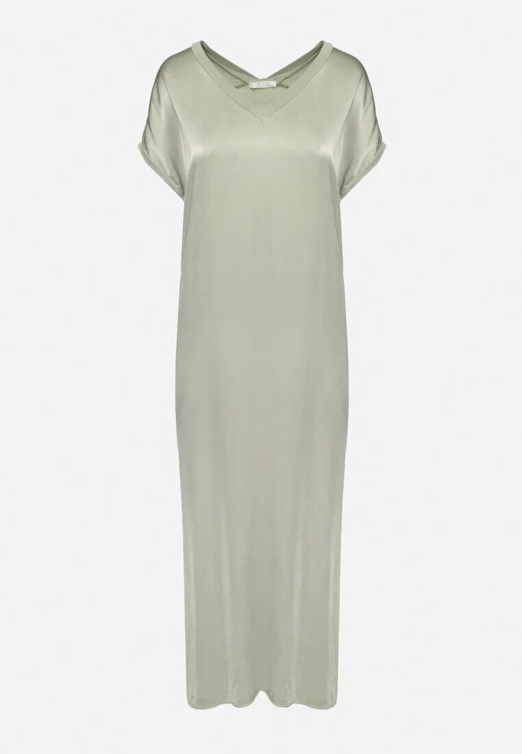 jumelle Rochie Viscoză Verde Deschisă Croi Drept Oversize Moratina