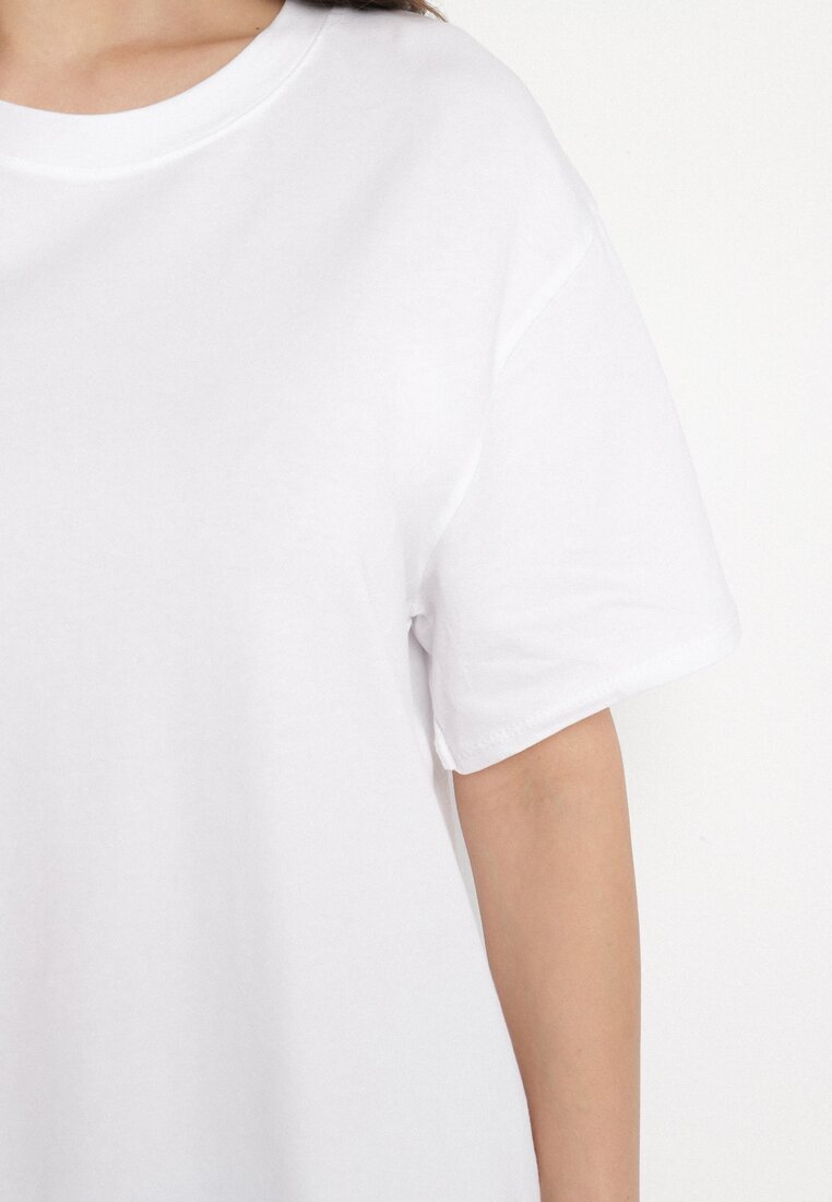jumelle Tricou Alb din Bumbac în Stil Clasic Tulseli
