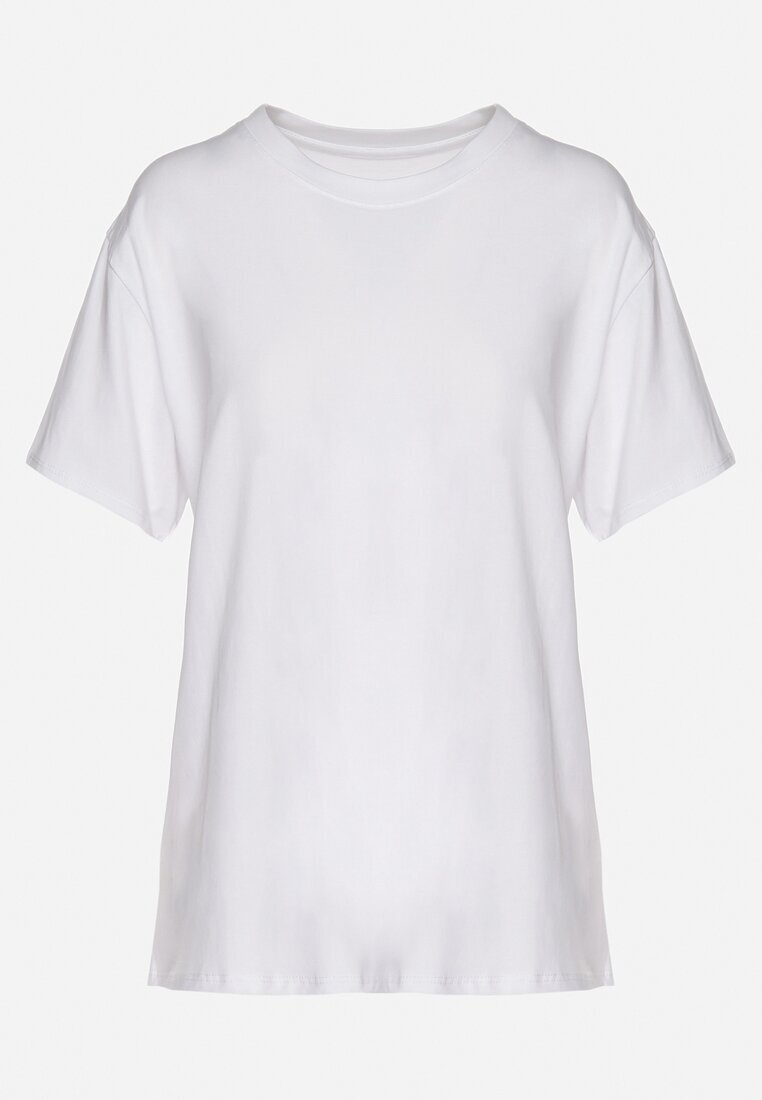 jumelle Tricou Alb din Bumbac în Stil Clasic Tulseli