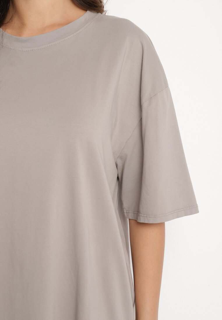 jumelle Tricou Bej din bumbac cu mânecă scurtă Bevima