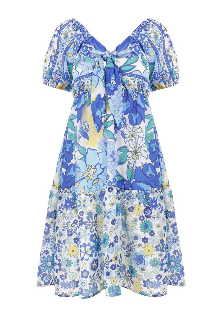 jus de pom Rochie Alb-Bleu Ampea