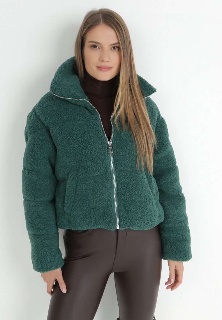 jusdepom Geacă Verde Blană artificială Teddy Zychee
