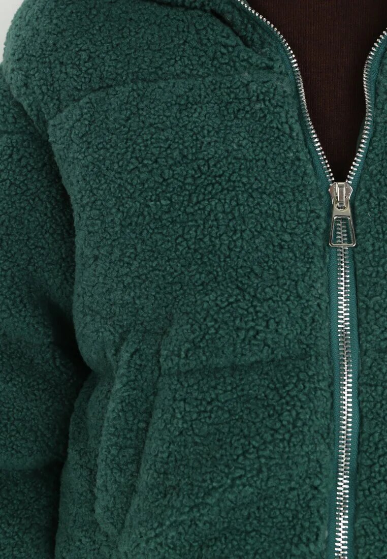 jusdepom Geacă Verde Blană artificială Teddy Zychee