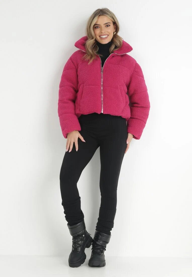 jusdepom Jachetă Fucsia Blană Teddy Zychee