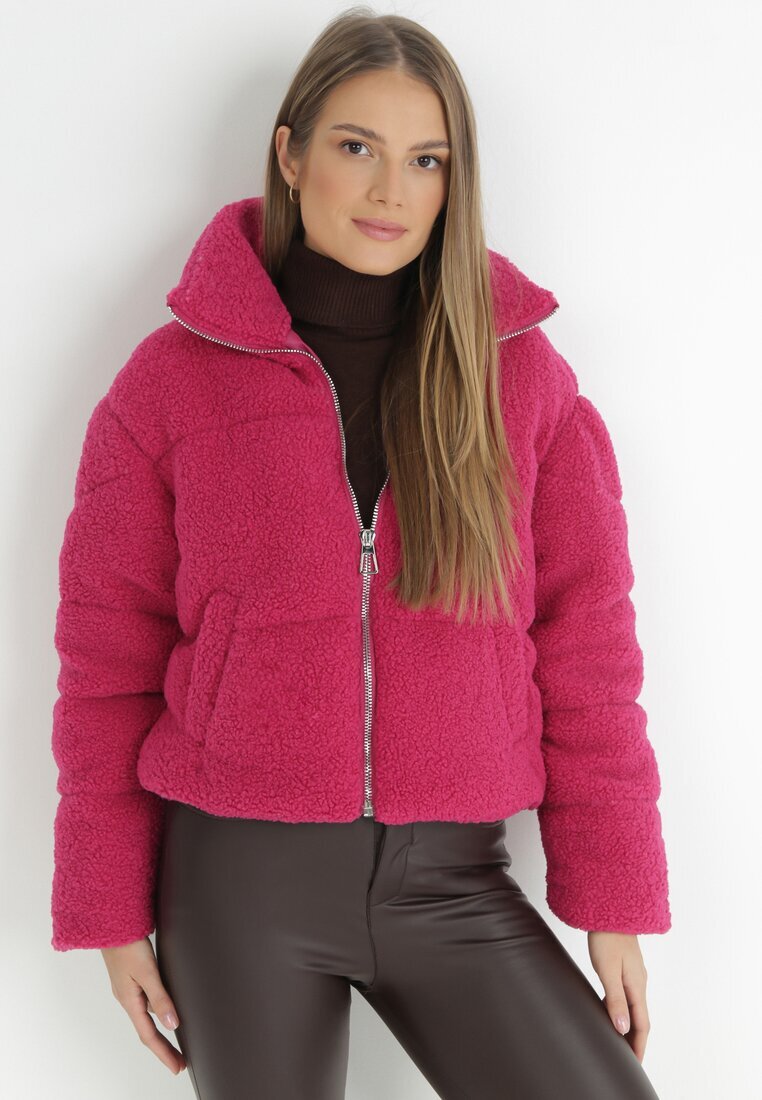 jusdepom Jachetă Fucsia Blană Teddy Zychee