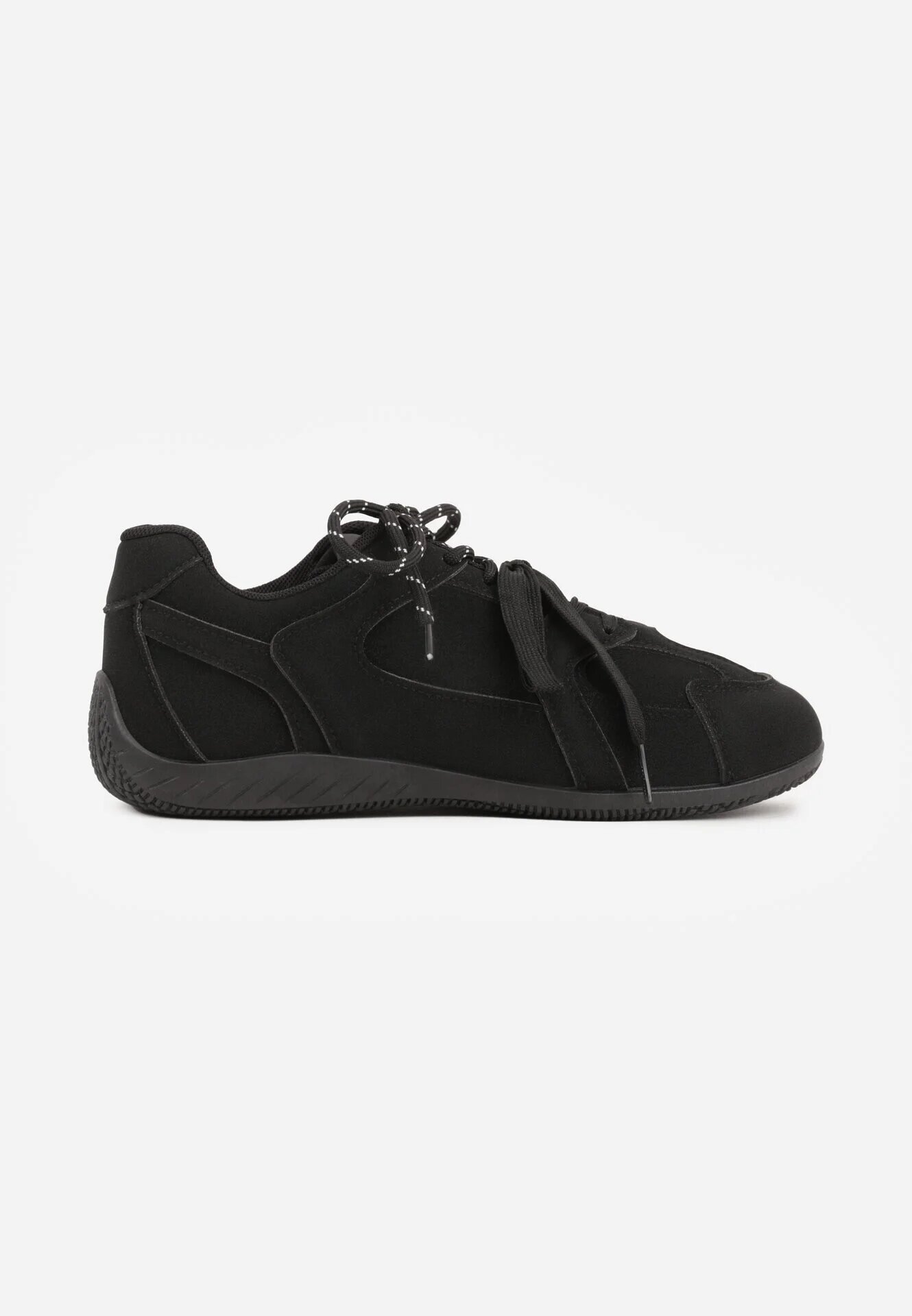 kang you Sneakerși Negri Decorați cu cusături și șireturi duble Coraera