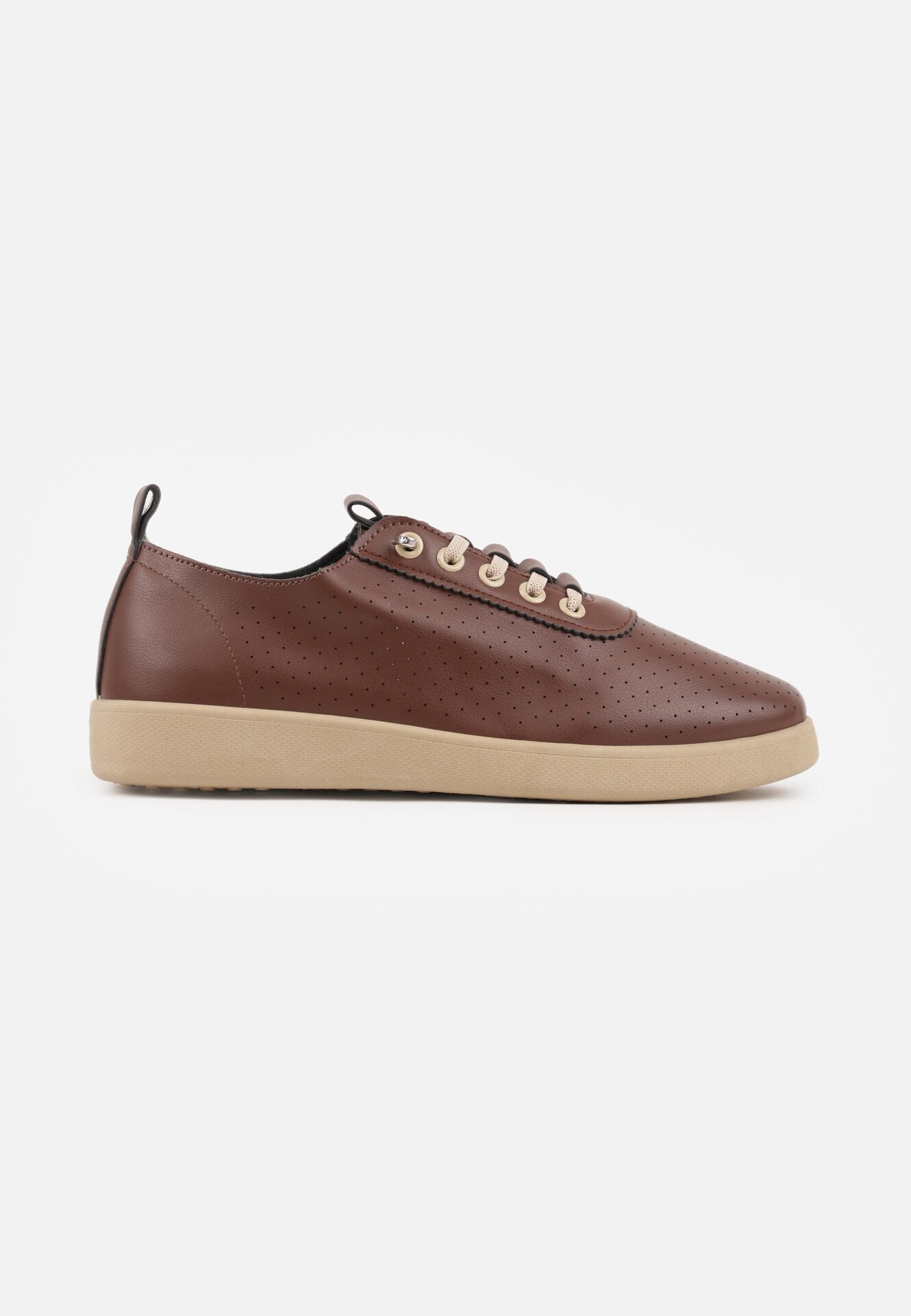kang you Tenisi Maro Slip-on cu Perforații și Talpă cu Bandă de Rulare Illanya