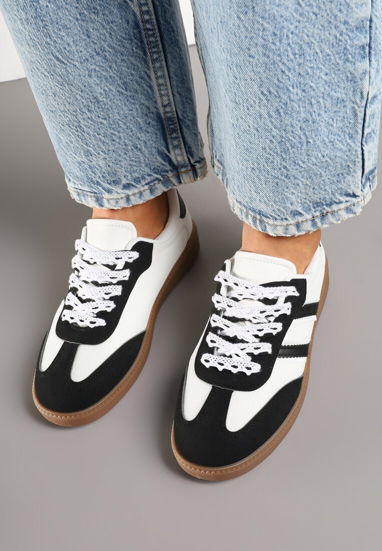 lady glory Adidași Negru-Alb în Stil Tenis Lurilola
