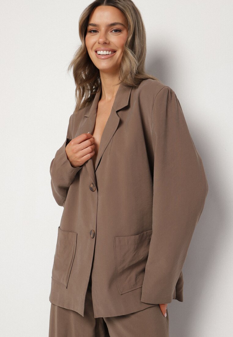 lefon Sacou Maro Oversize Croi drept cu Buzunare din Modal Mavelisse