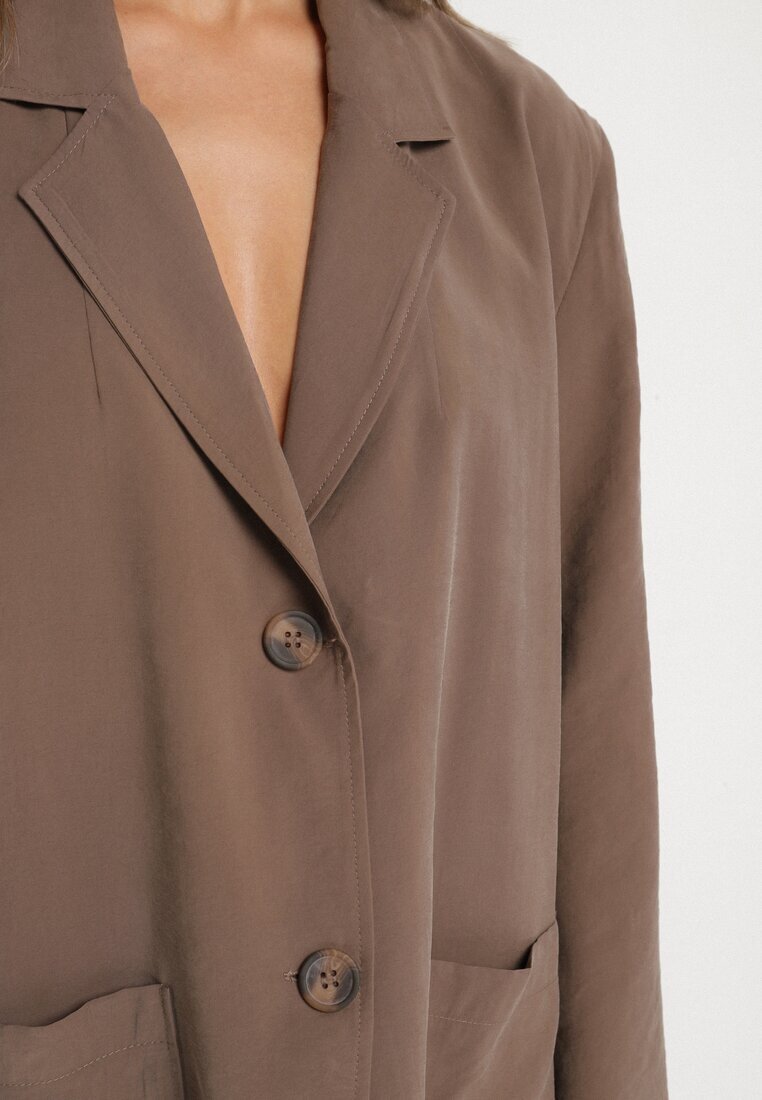 lefon Sacou Maro Oversize Croi drept cu Buzunare din Modal Mavelisse