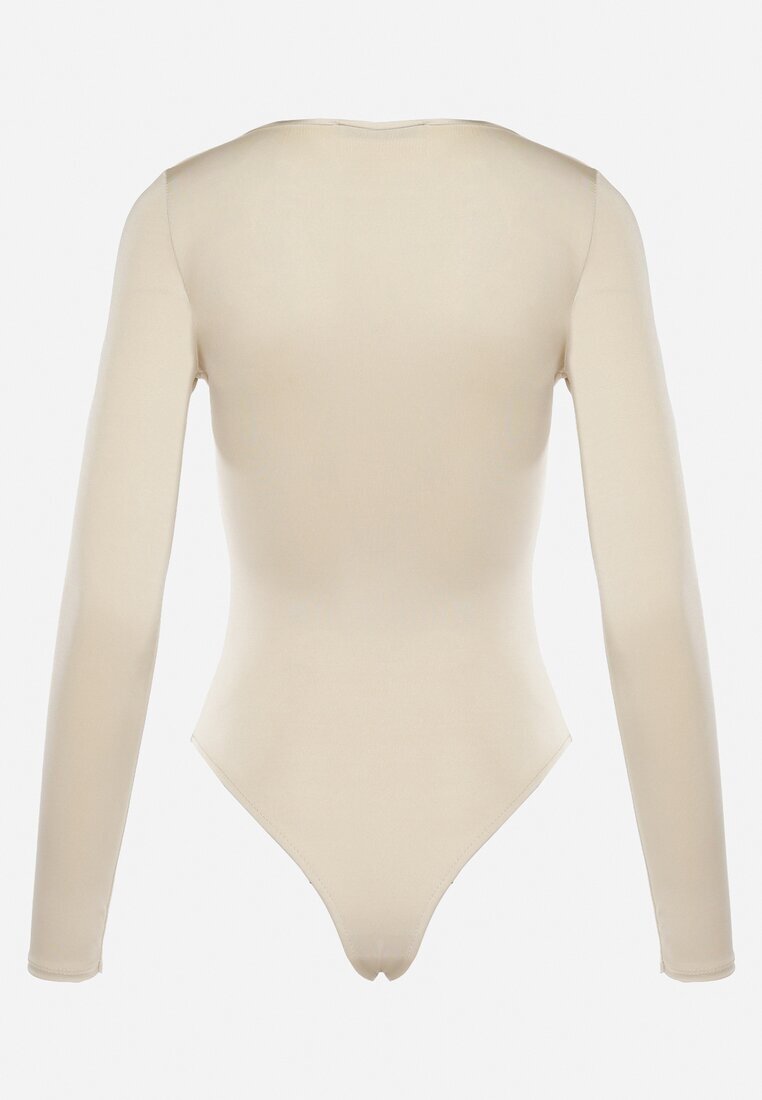 lily rose Body Bej deschis cu Mânecă lungă și Decolteu adânc Mastaria