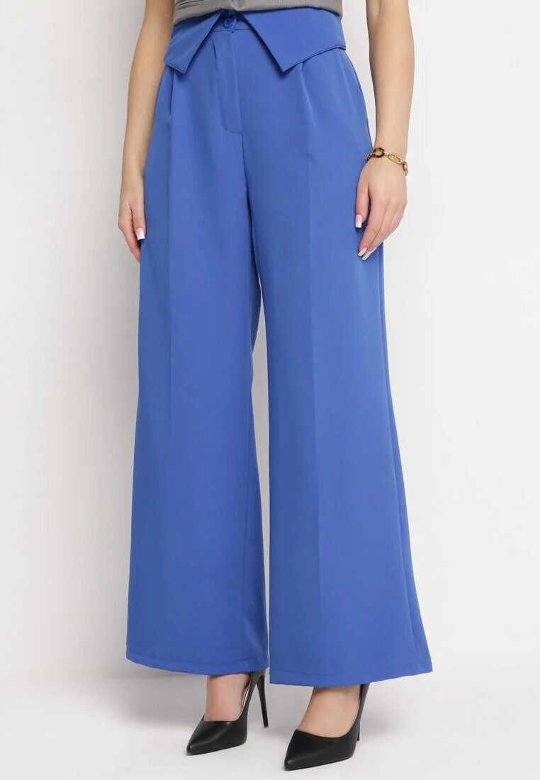 lily rose Pantaloni bleumarin Eleganți cu picioare largi și cu talie înaltă Fidelia