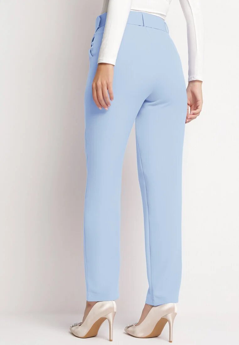 lily rose Pantaloni de costum Albaștri deschiși cu curea Nemez