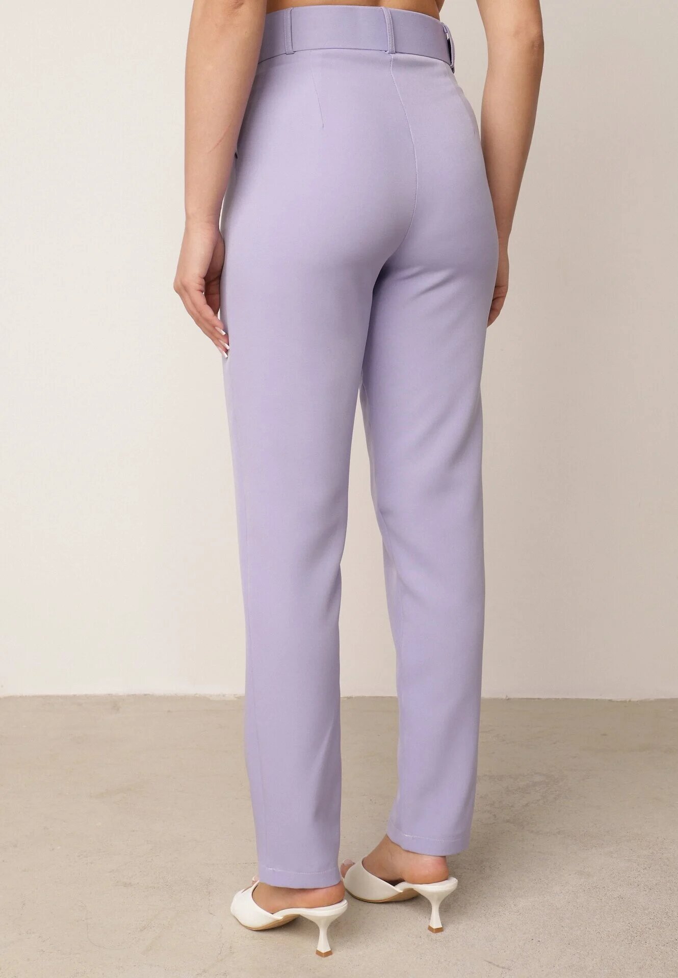 lily rose Pantaloni de costum mov cu curea Nemez