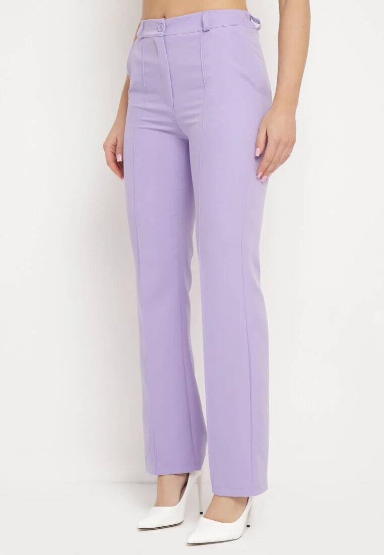 lily rose Pantaloni Fioleți de costum cu talie înaltă și picioare largi Abigaille