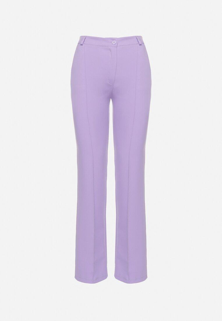 lily rose Pantaloni Fioleți de costum cu talie înaltă și picioare largi Abigaille