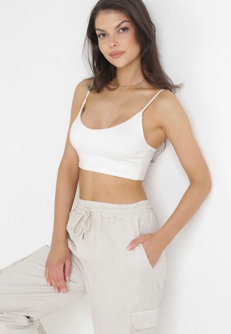 lily rose Pantaloni Largi Gri cargo cu elastic în talie și talie înaltă Giavona